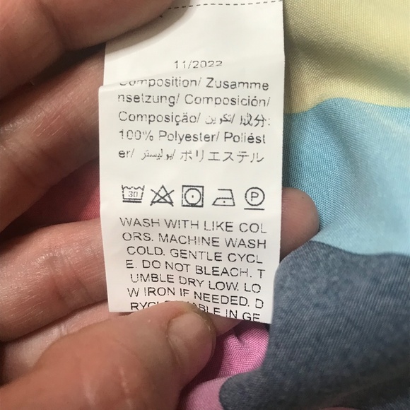 Women’s Multicolor Vertical Striped Button-Up Blouse Tie Front - Picture 4 of 12